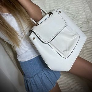 Vintage tote faux leather bag